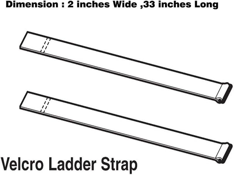 Skipwall Reusable Ladder Straps,Ladder Rack Tie Down Straps,Quality Hook and Loop Securing Straps,Multipurpose Storage Straps (33'' x 2'') (Black 4 Pack) - Image 2